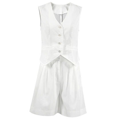 Chic Retro Waistcoat Two Pieces Set