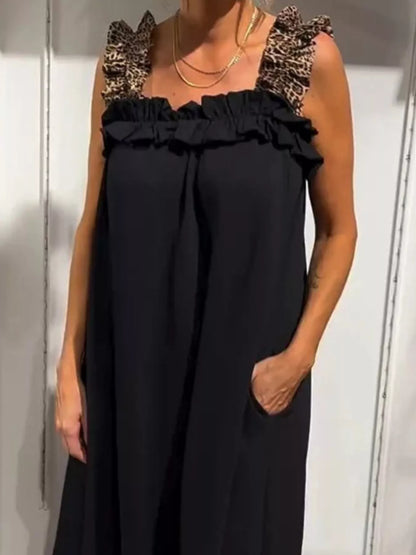 Full Size Ruffled Strap Flowy Maxi Dress Plus Size