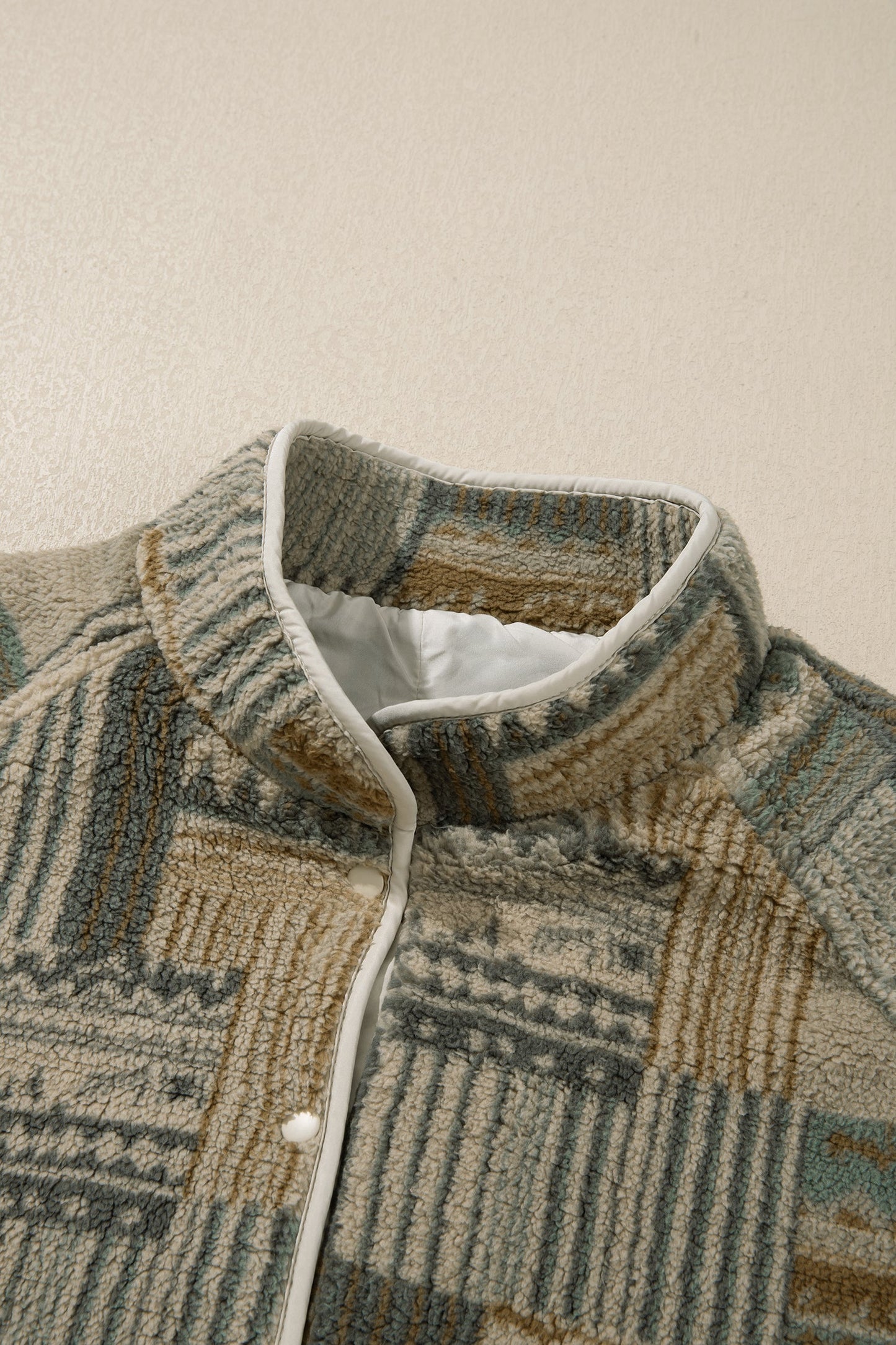 Green Western Print Fleece Pullover Long Sleeve Casual Fit Sweatshirt