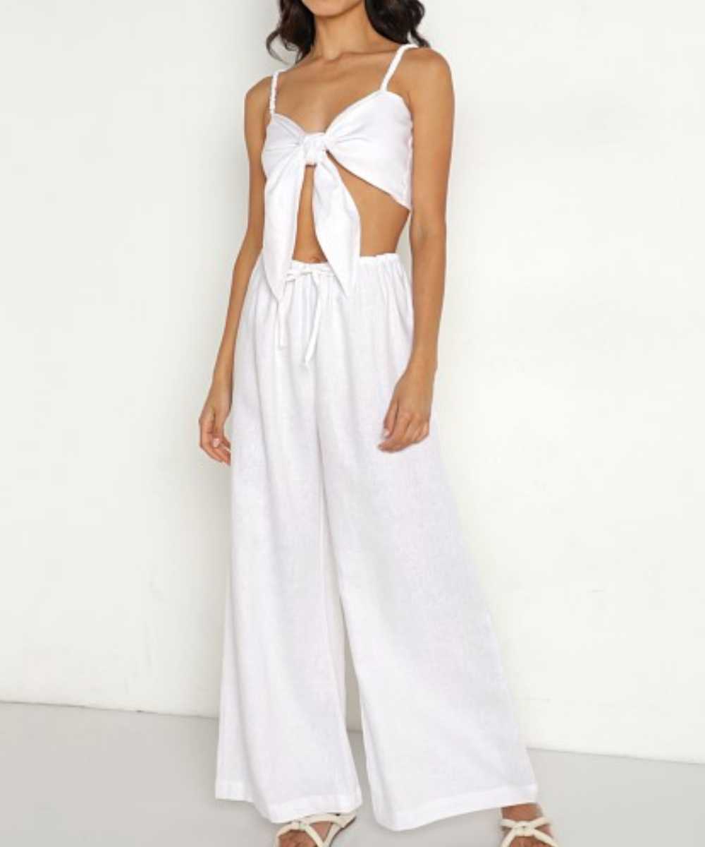 Summer Chic Suspenders Two-Piece Set