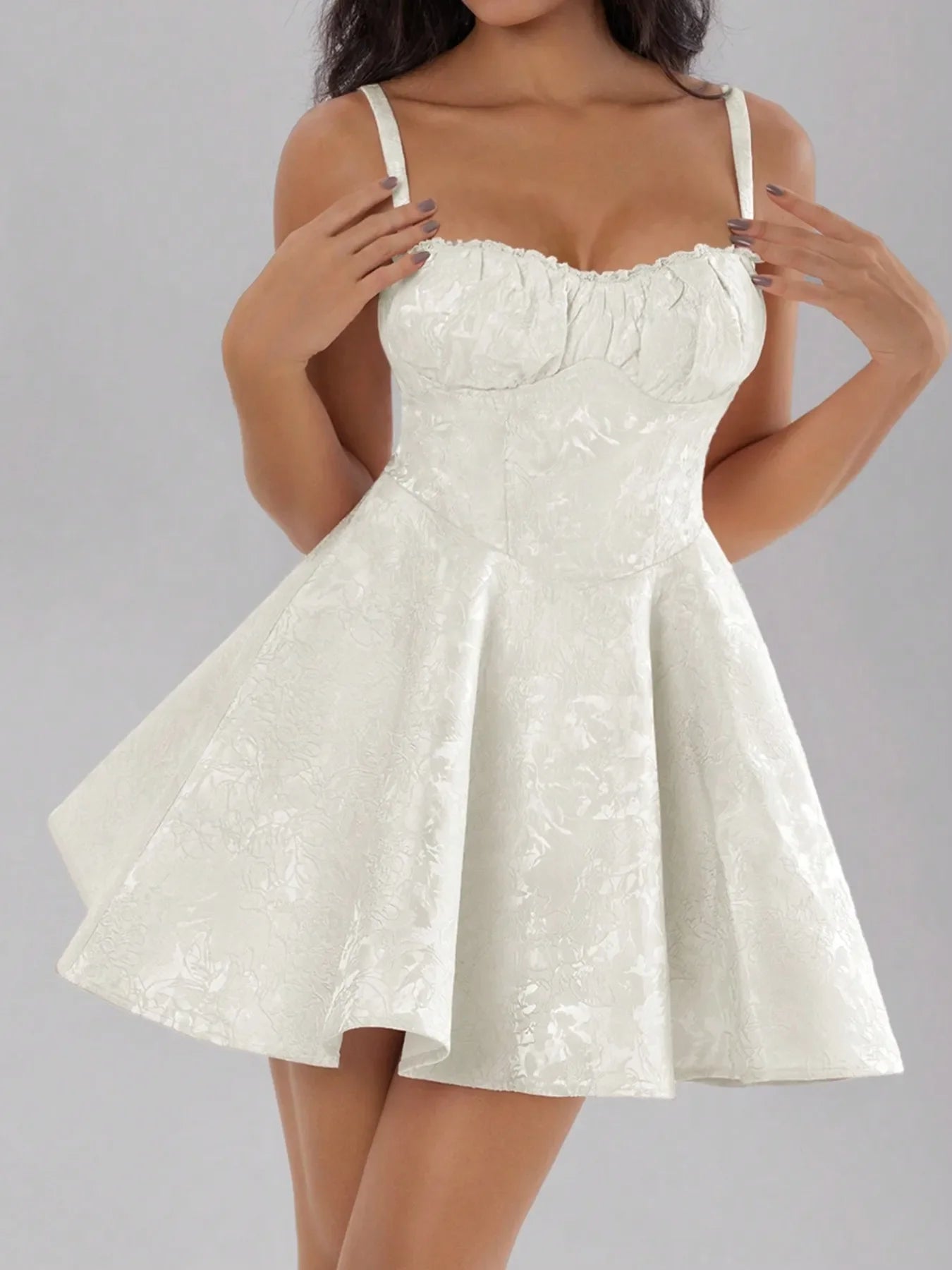 Bow Back Sweetheart Neck Cami Dress