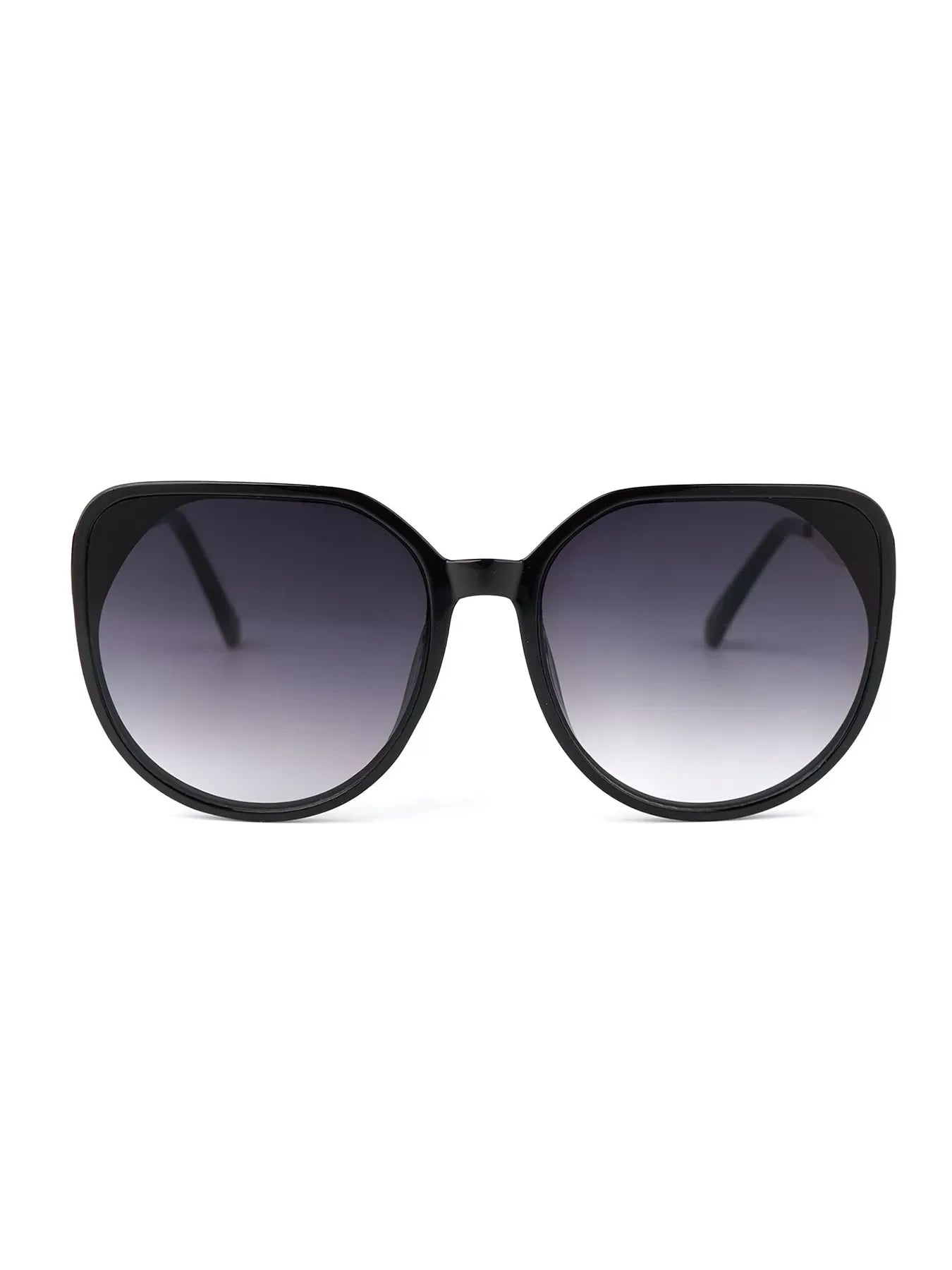 Chic Round Sunglasses with Metal Accents