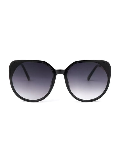 Chic Round Sunglasses with Metal Accents