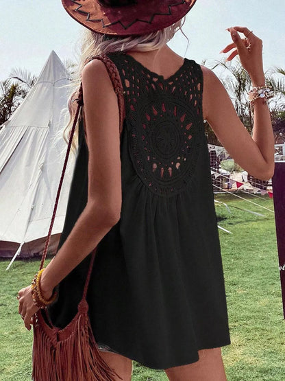 Crochet V-Neck Tank Top