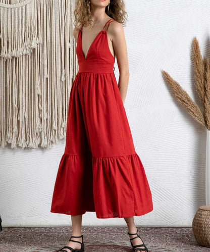 Chic New Backless Lace-up Dress