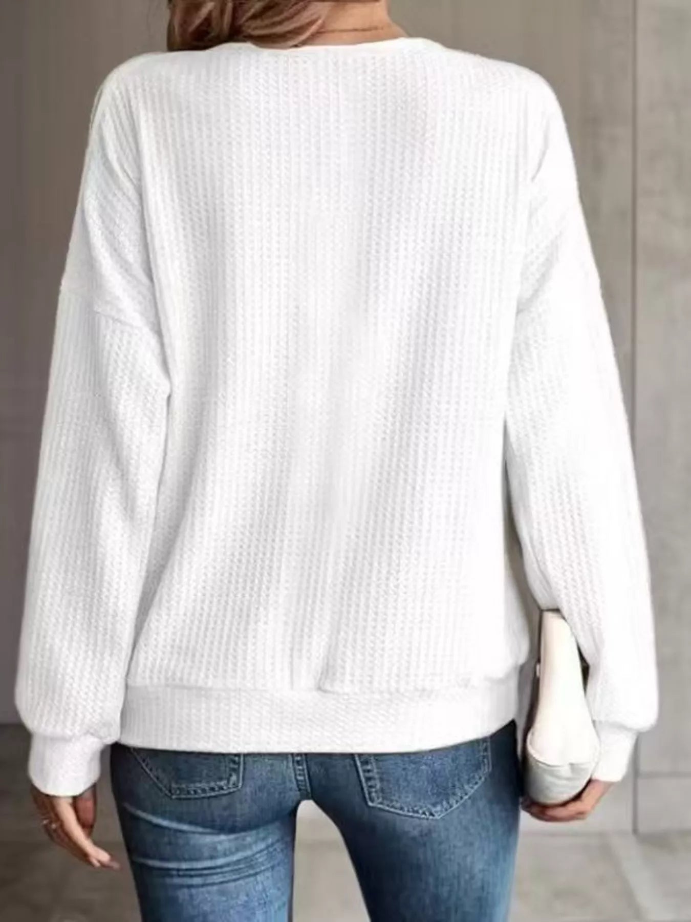 Solid Color Cold Shoulder Long Sleeve T-Shirt