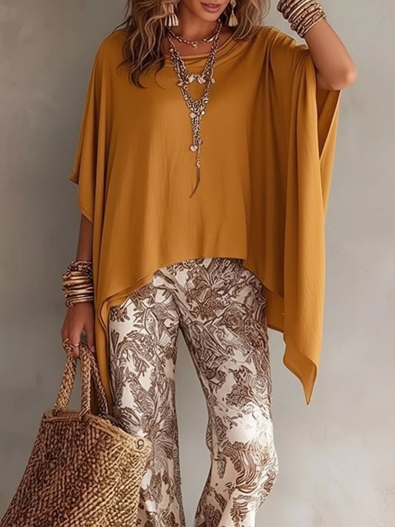 Oversized Batwing Sleeve Flowy Top for Women | Plus Size Boutique Top