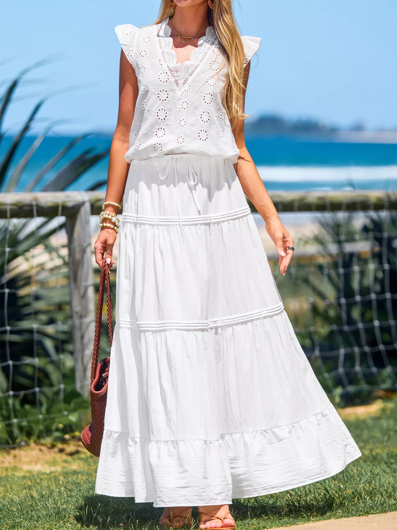 Flowy Tiered Maxi Skirt