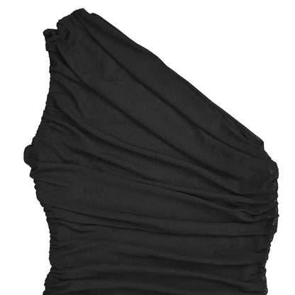One-Shoulder Ruched Bodycon Maxi Dress