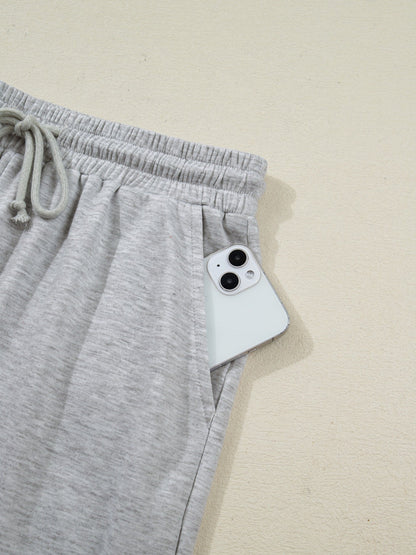 Polo Collar Short Sleeve Top and Shorts Set