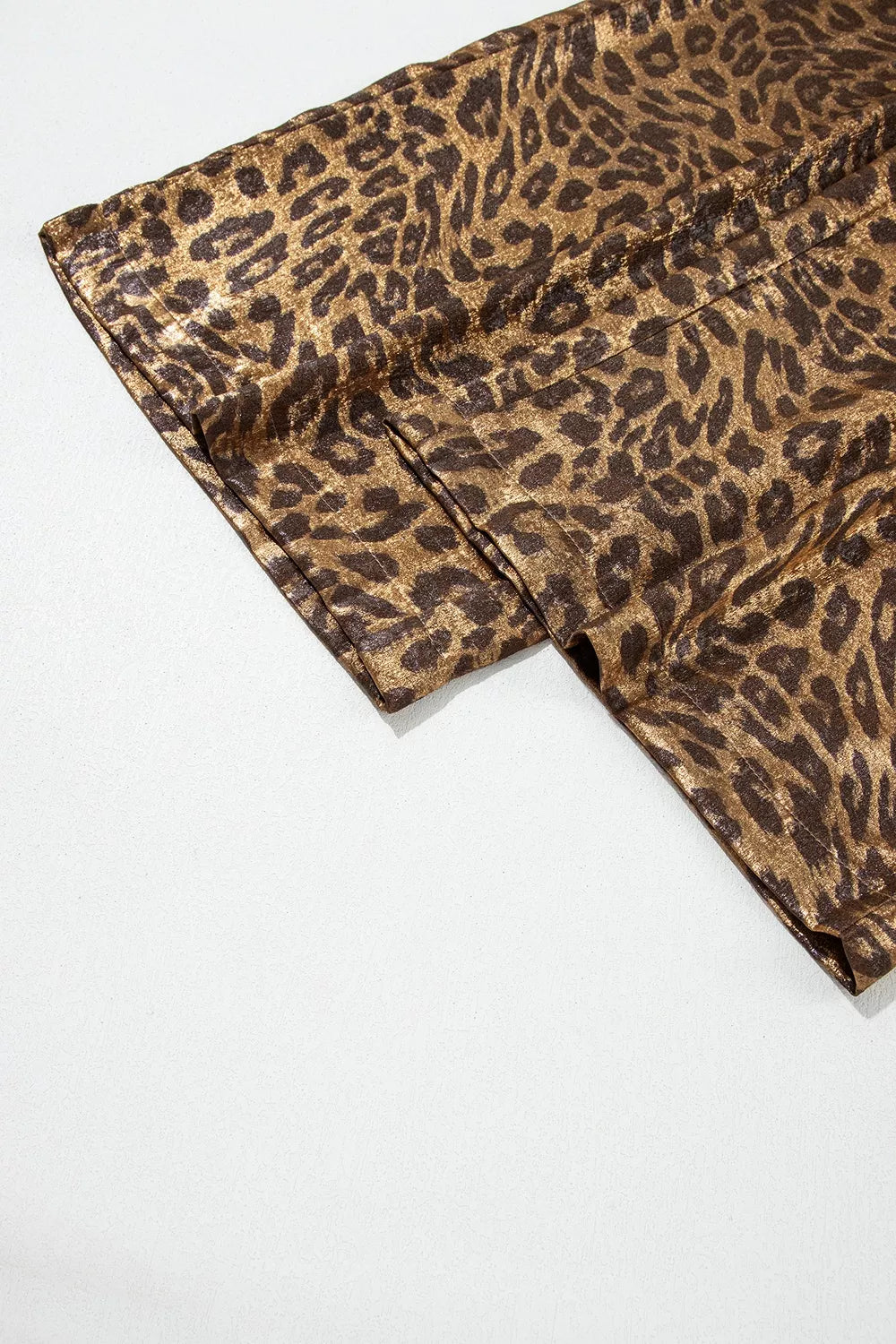 Multicolour Leopard Print Western Style Wide Leg Full Length Pants