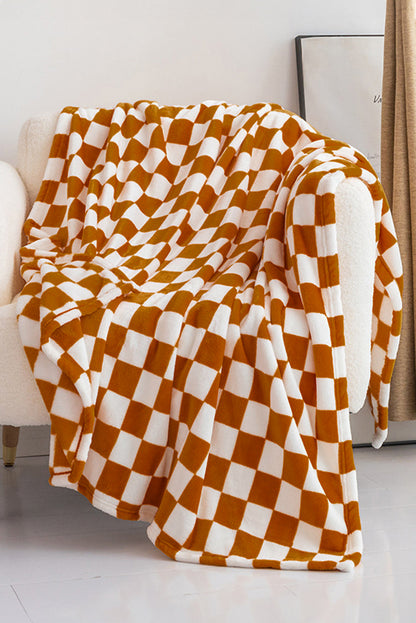 Blue Zone Planet | Black Checkerboard Printed Soft Throw Blanket