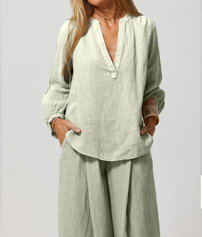 Casual Linen Two pieces Suit