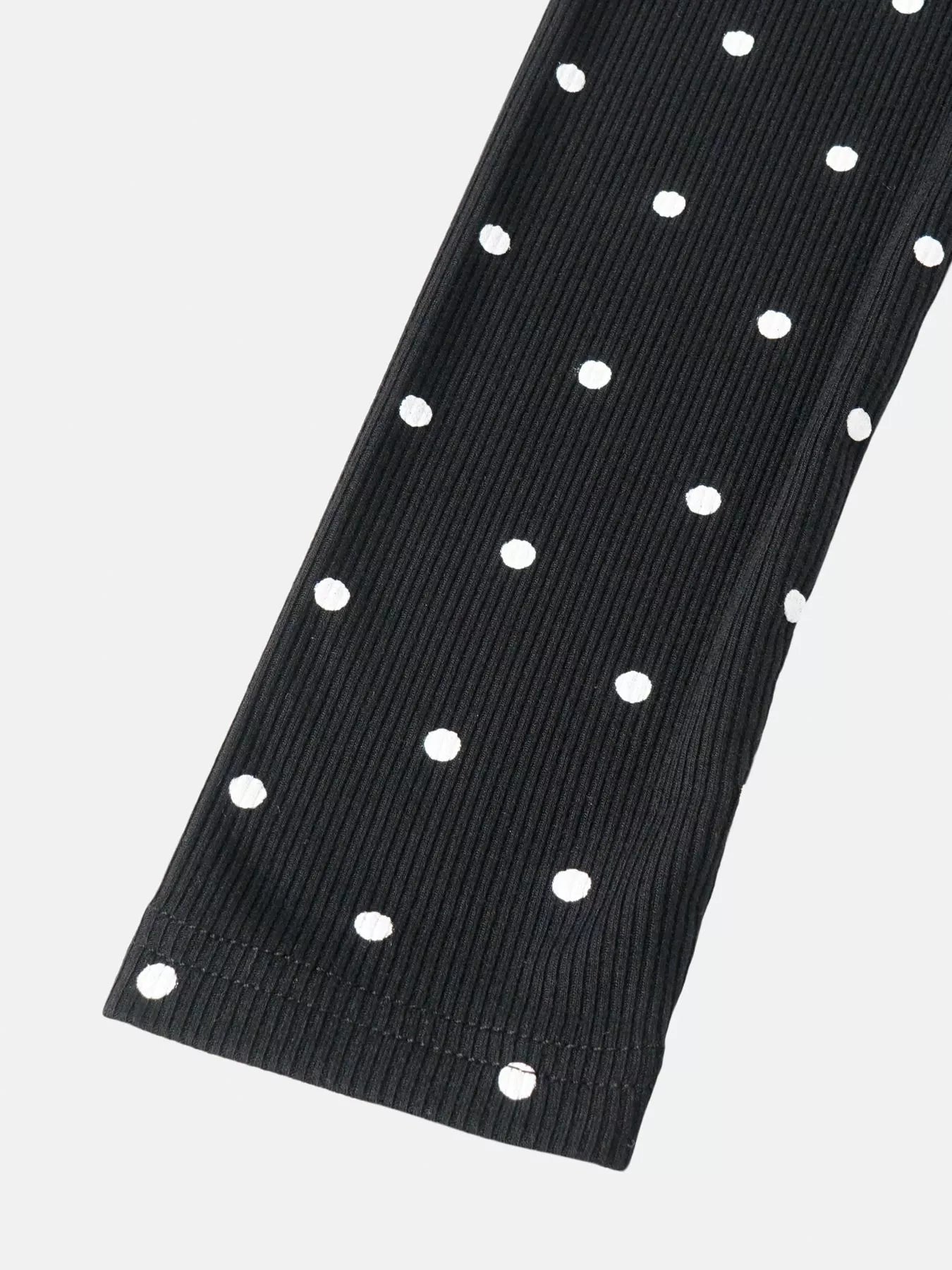 Polka Dot Button-Down Knit Cardigan