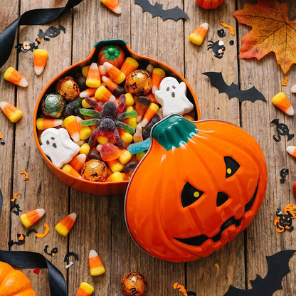 Decorative Pumpkin-Shaped Halloween Storage Box
