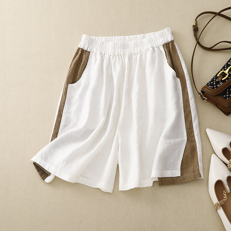 Summer thin slit casual shorts