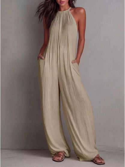 Sleeveless Wide-Leg Jumpsuit