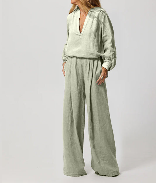 Casual Linen Two pieces Suit