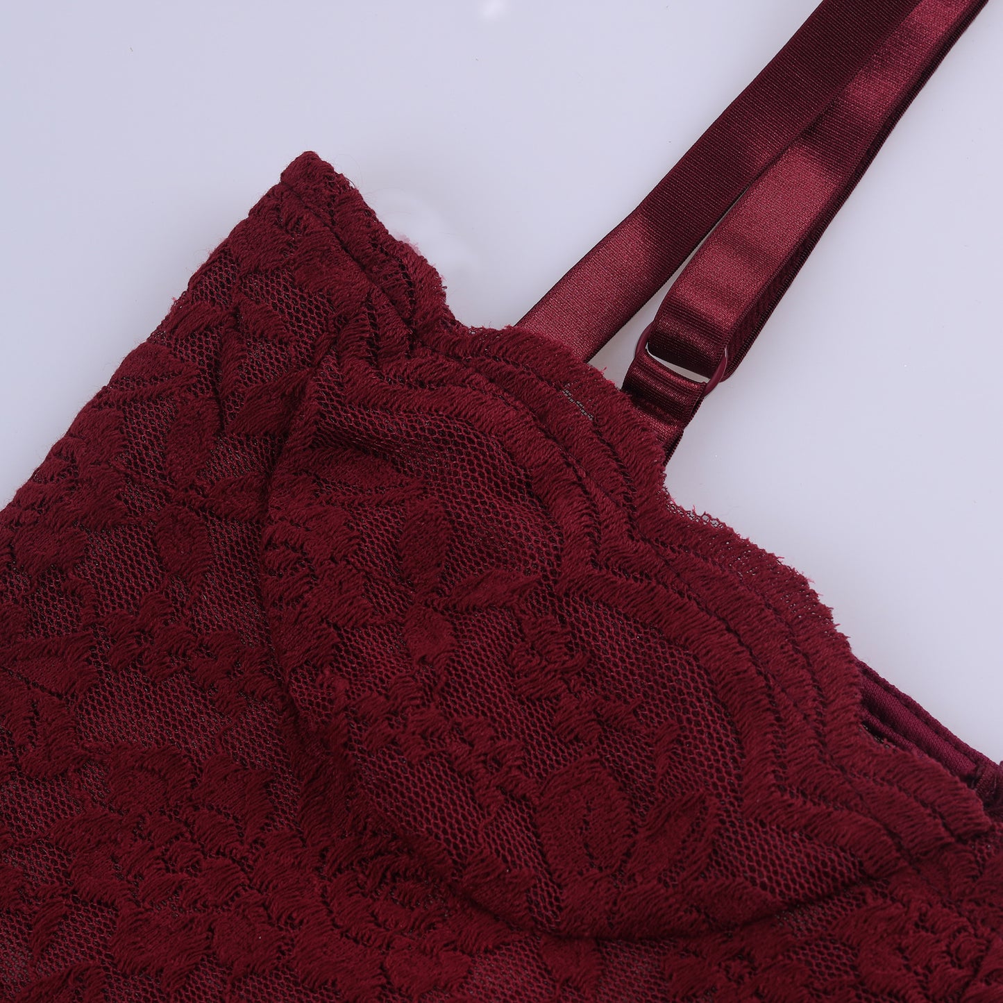 Wine Red Sexy Lace Maxi Dress