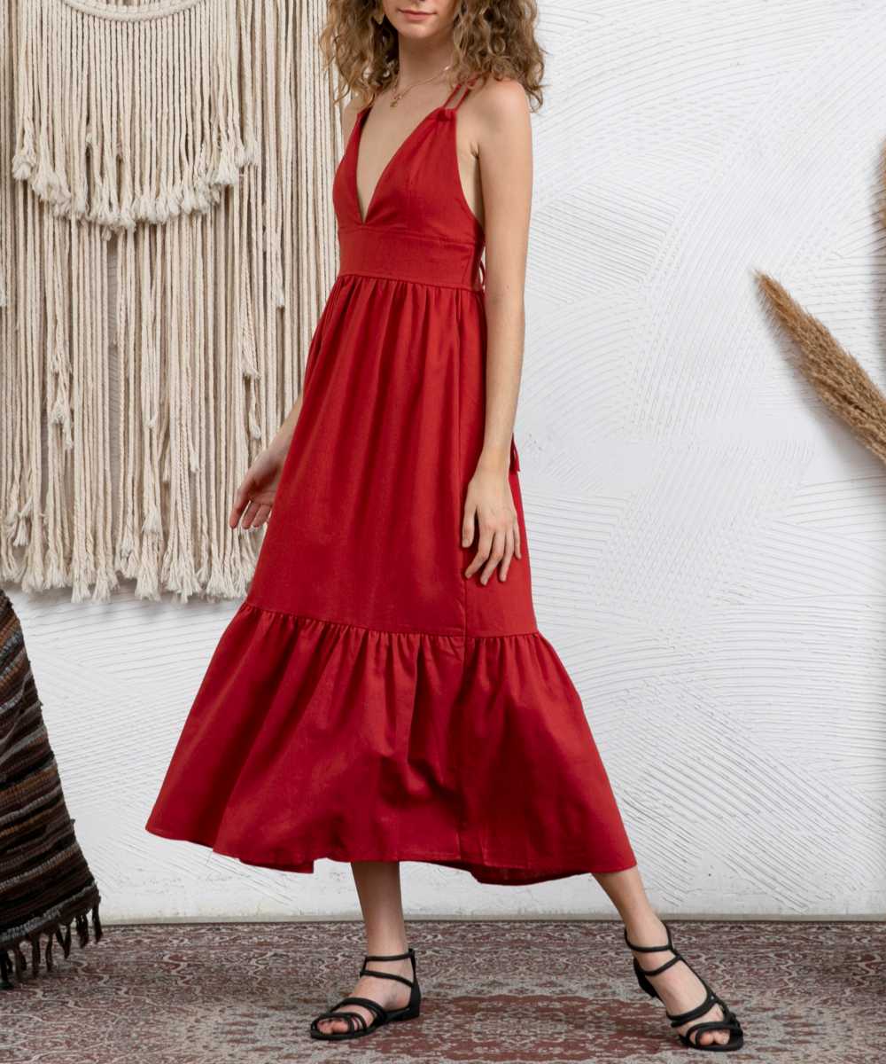 Chic New Backless Lace-up Dress