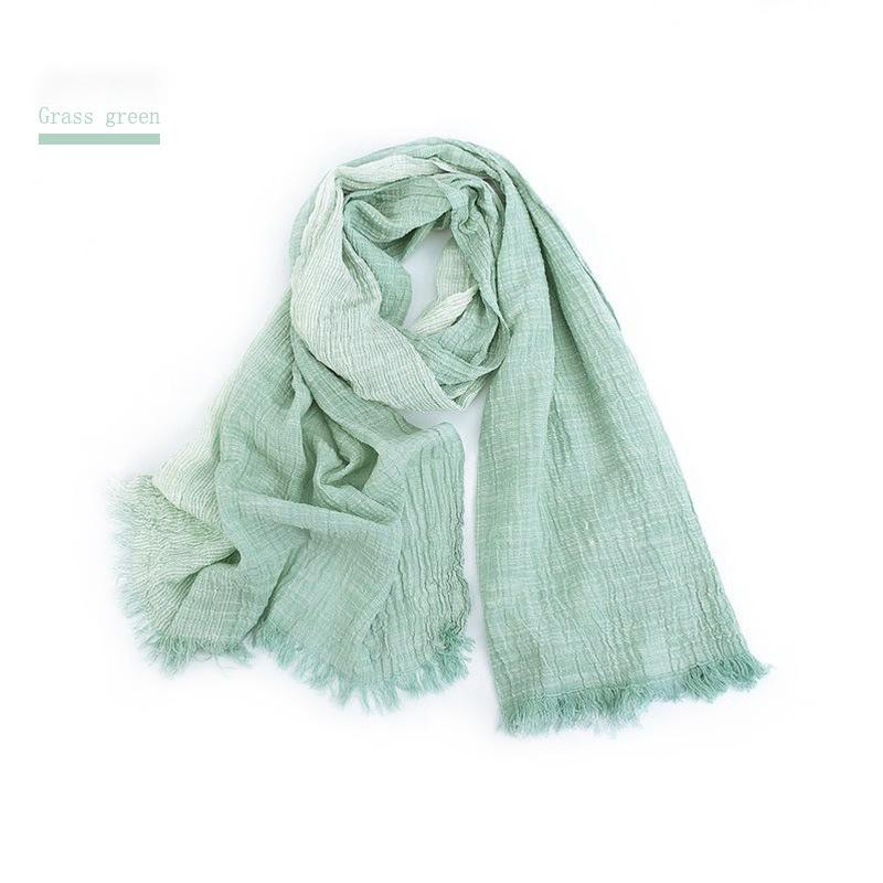 Gradual change in striped Cotton Scarf