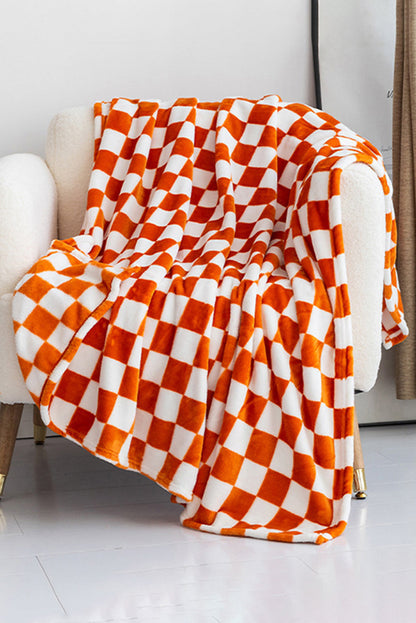 Blue Zone Planet | Black Checkerboard Printed Soft Throw Blanket