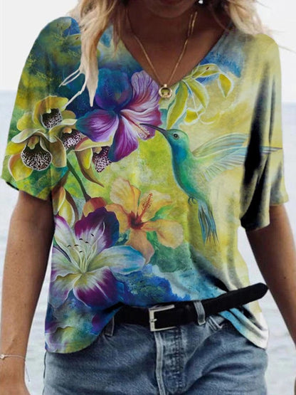 Women's Elegant Printed Loose Shirt