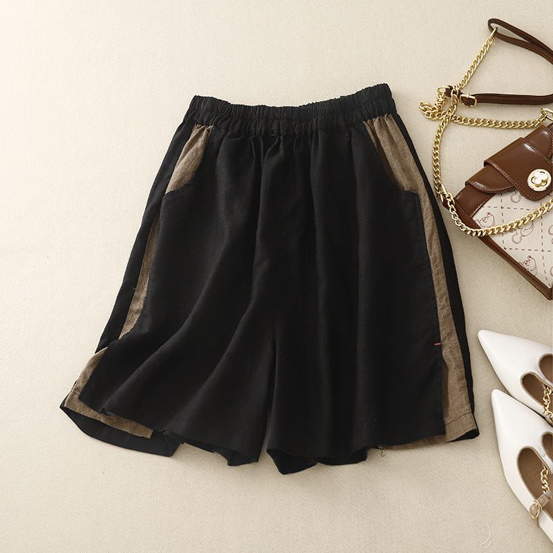 Summer thin slit casual shorts