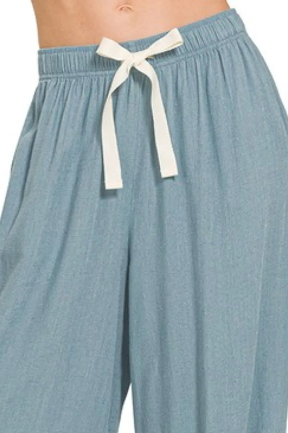 Zenana Linen Drawstring Pants