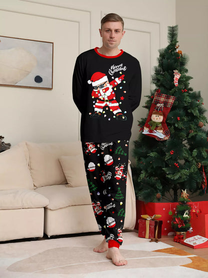Full Size Family Matching Christmas Santa Pajamas Set Plus Size