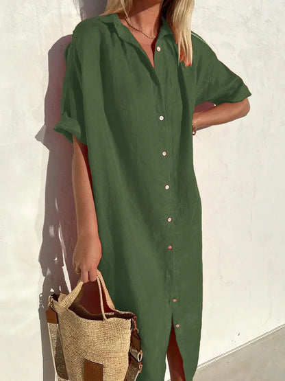 Casual Loose Cotton Long Shirt