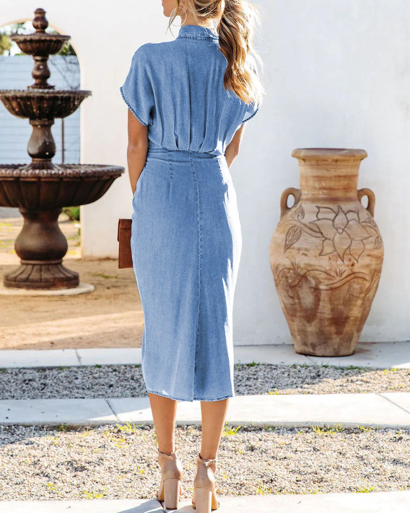 Slim Fit Denim Dress