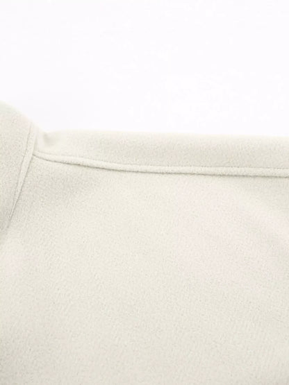 Elegant Stand Collar Open Front Outerwear