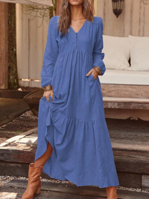 Ladies casual long sleeve dress