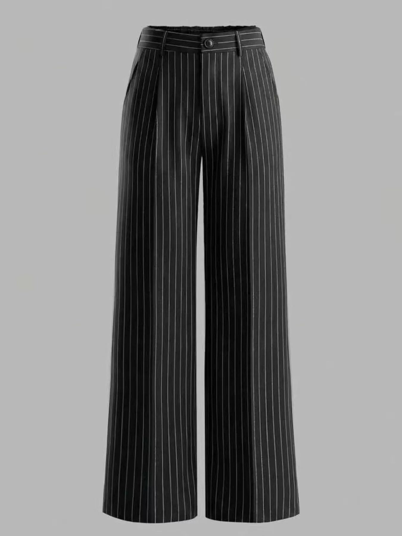 High-Waisted Striped Wide-Leg Pants for Women