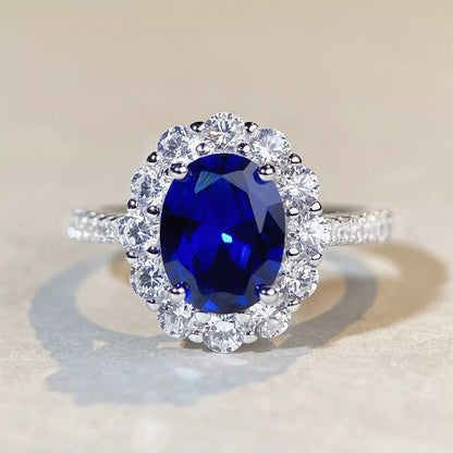 925 Sterling Silver Zircon Geometric Ring