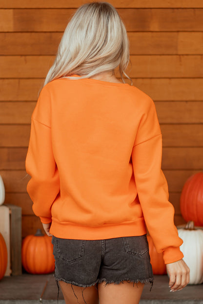 Carrot Dancing Critters Sequin Halloween Crewneck Sweatshirt