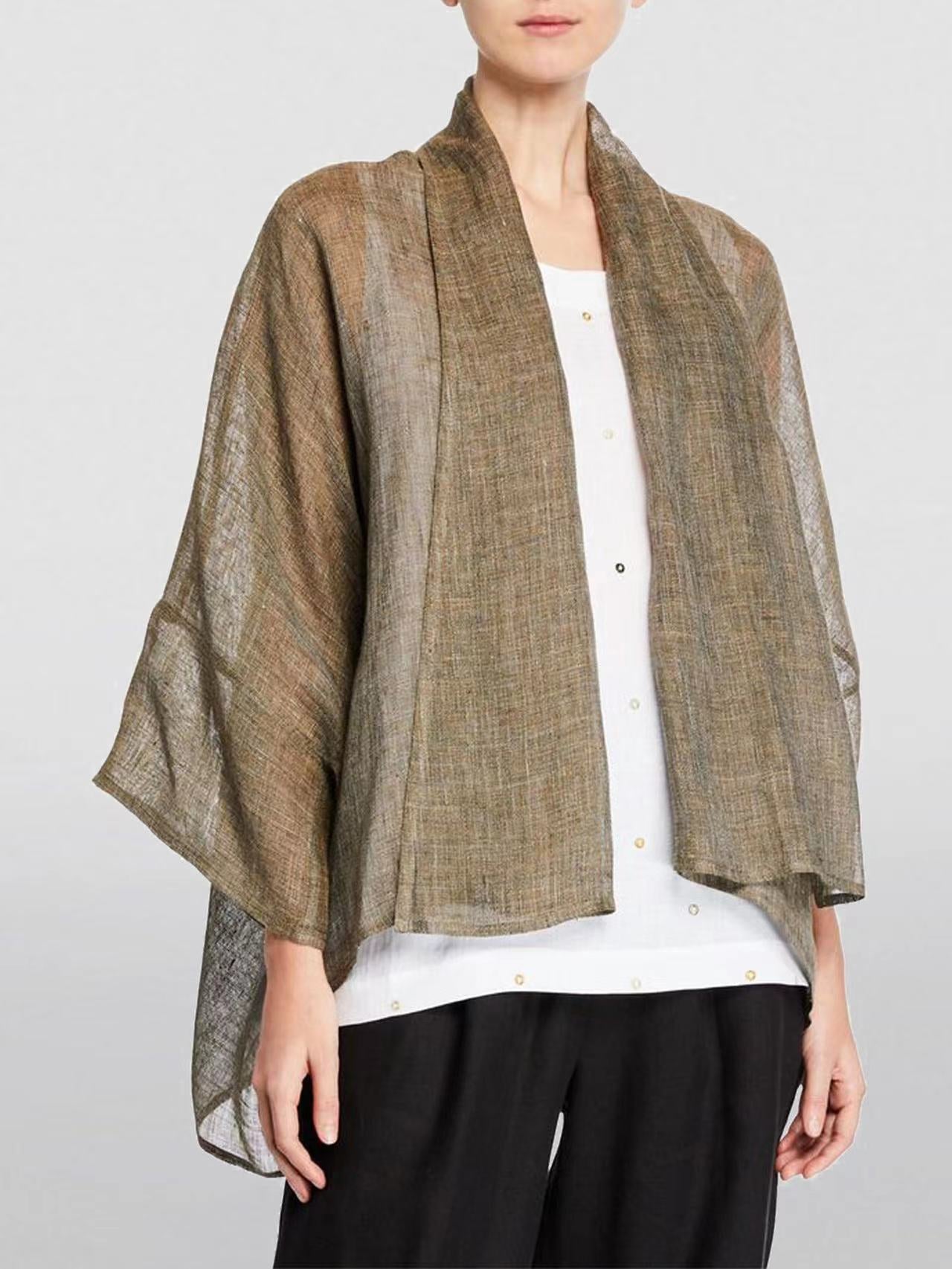 Irregular Loose Cropped Cardigan