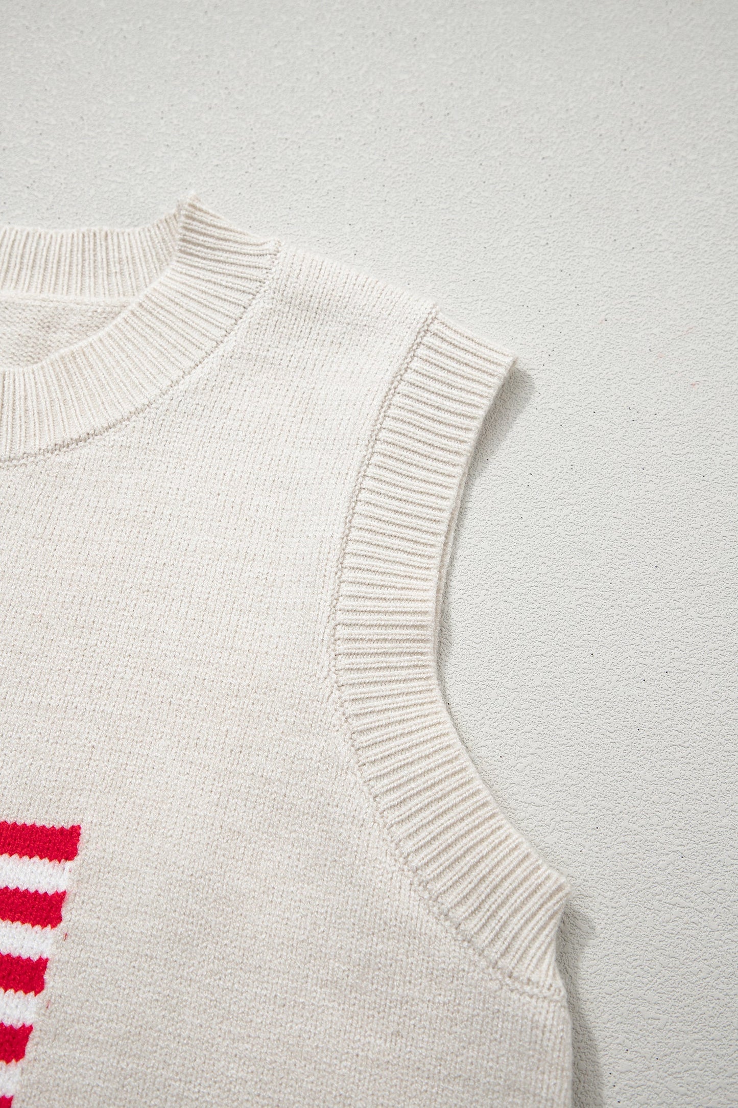Parchment American Flag Sleeveless Sweater