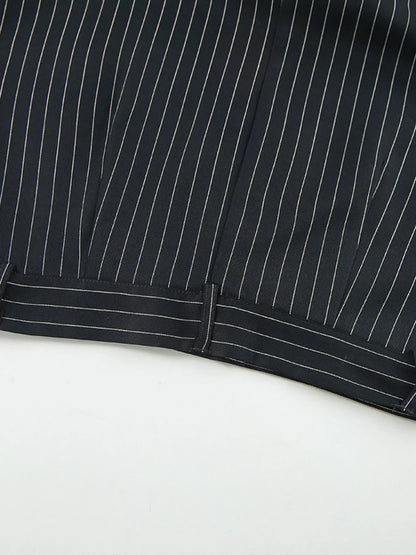 Slit Striped Maxi Skirt