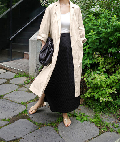 Simple Comfort Cotton Long Coat