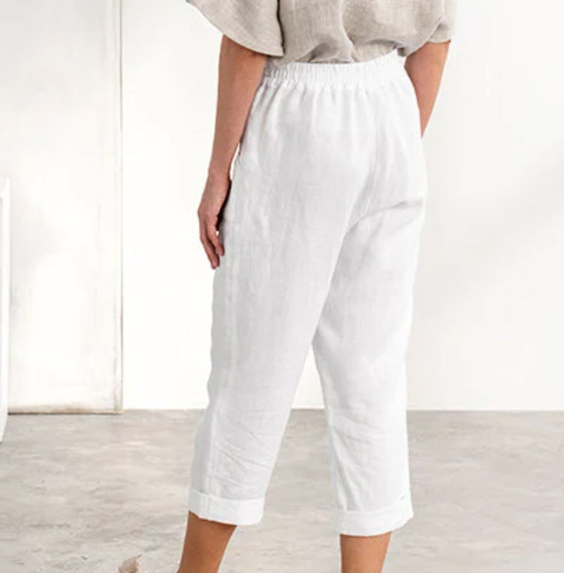 Casual cotton and linen loose casual pants