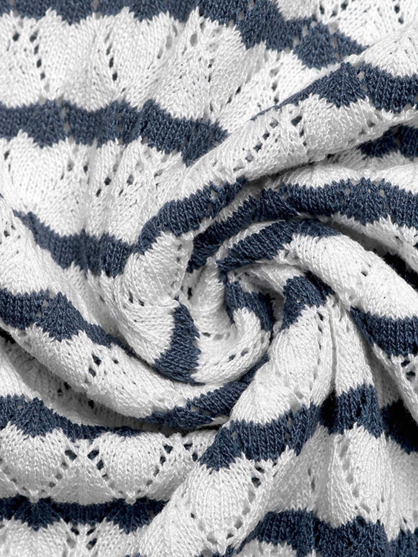 Striped Button Detail Short Sleeve Knit Top