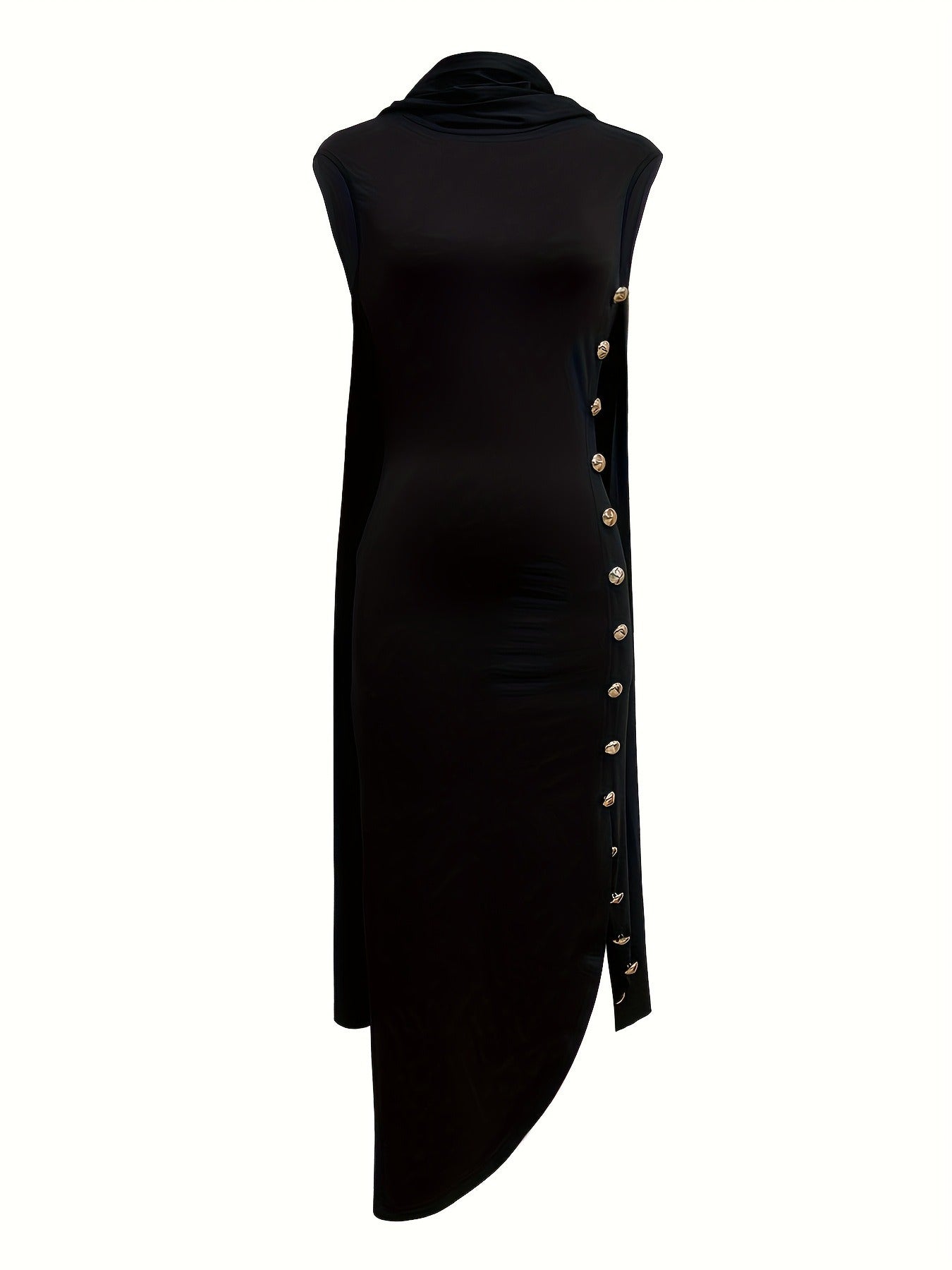 Sleeveless Cowl Neck Maxi Dress