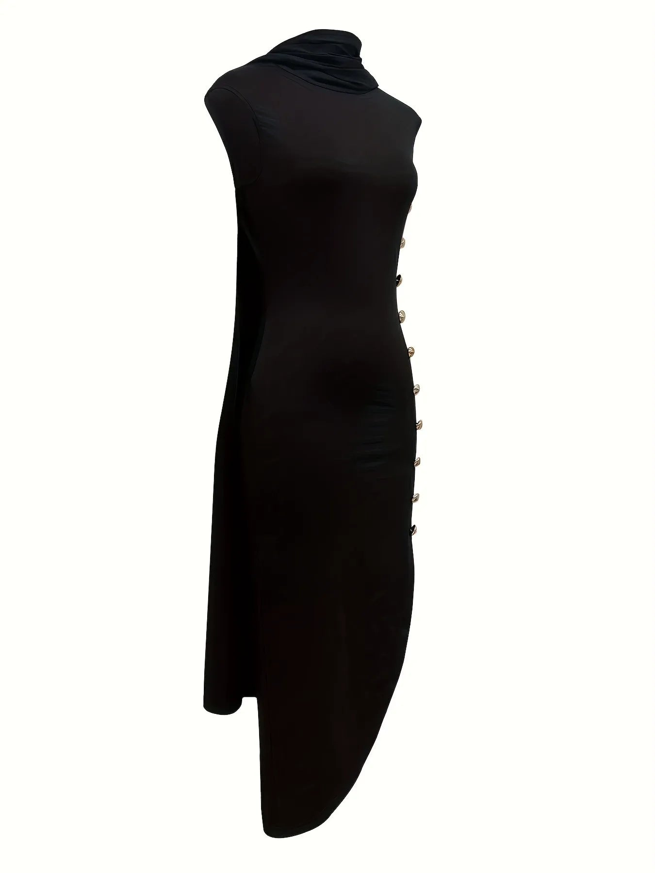 Sleeveless Cowl Neck Maxi Dress